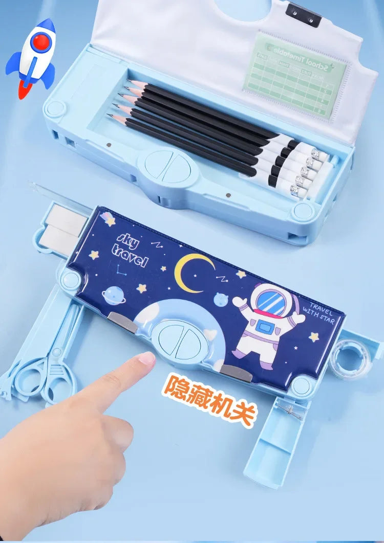 Astronaut multifunktion ale Büro Briefpapier Box Grundschule Schüler große Kapazität Feder mäppchen Cartoon Geschenk 6-teiliges Set.