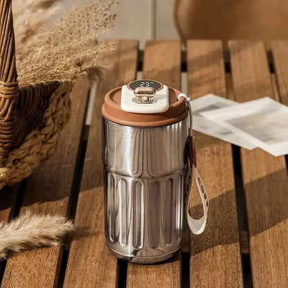 450ML Smart Travel Coffee Mug Display Led Temperature Thermos Mug Stainless Steel Insulated Thermos Bottle Portable Vacuum Flask.