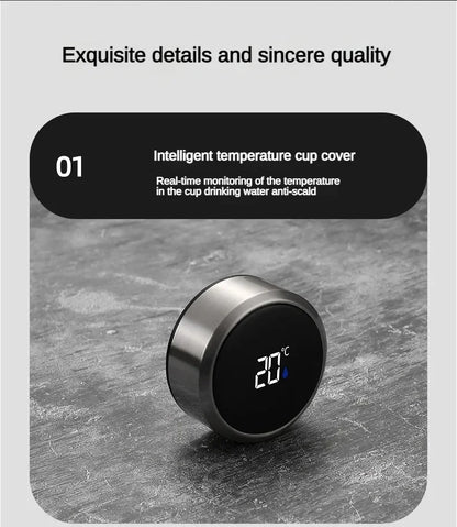 800ML-1L Stainless Steel Thermos Bottle 304 Tea Bottle Car Vacuum Bottle with LED Temperature Display Portable Drinking Cup.