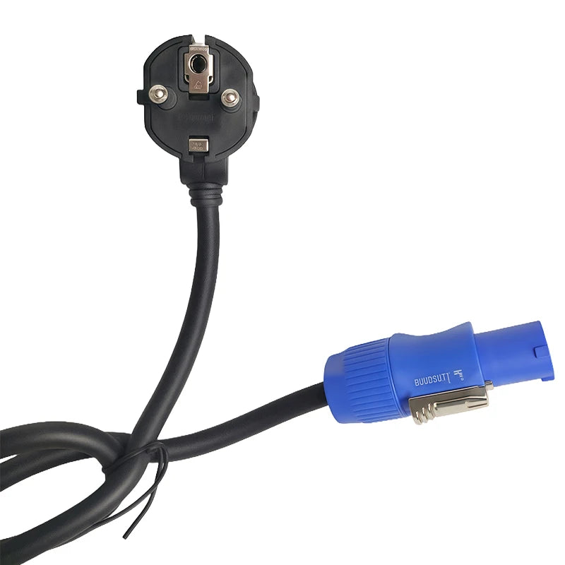 European Schuko Power Extension Cable, 3x1.5mm² for Stage Lighting, LED Beam Lights & Audio Equipment.
