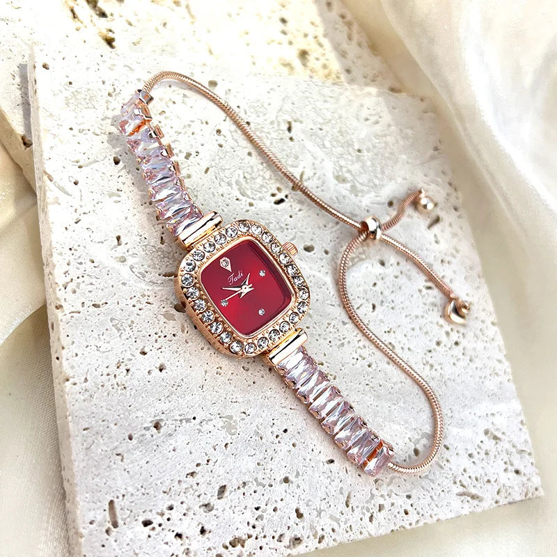 Luxury Women Watches Fashion Diamond Crystal Watches Elegant Quartz Wristwatches for Bracelet Female Wrist Watch Reloj Mujer.