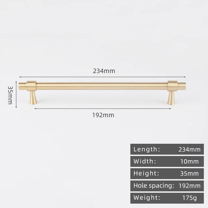 KEDLO Solid Brass Brushed Antique Brass Bronze 500mm Pull Drawer Knobs T Bar Kitchen Cabinet Handle