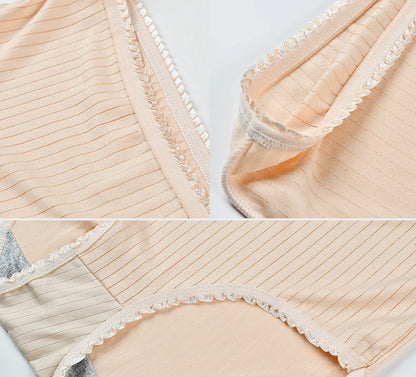 8pcs/lot Women Panties Milk Silk Girls Plus Size Underwear High Waist Briefs Breathable Solid Color Female Lingerie 38-100KG.