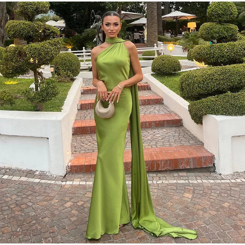 Elegante Feste Band Frauen Halfter Kleid Off Schulter Ärmellose Backless Dünne Weibliche Maxi Kleider 2025, Sommer Neue Chic Dame Robe