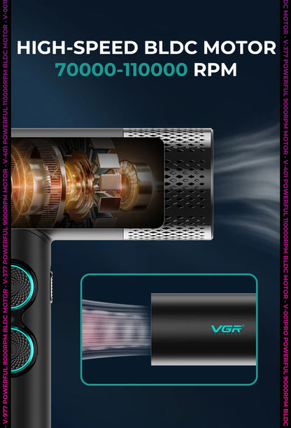 VGR Hair Trimmer Brushless Motor Clipper Professional Hair Dryer Beard Trimmer 4 IN 1 Multifunctional Barber Combo V-001 V-401.