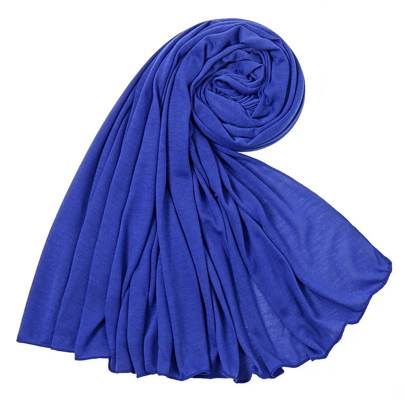 Hot Muslim Fashion Woman Soft Hijabs Scarf Shawl Plain Cotton Jersey Scarves Turban Women Long Shawls Head Wrap Headband Abaya