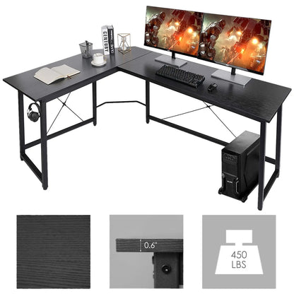 Homfa 66.5 cm (170 ") L Form Schreibtisch Computer Gaming Laptop Schreibtisch Home Office Ecke Workstation Tisch Arbeits zimmer 170x120x75cm