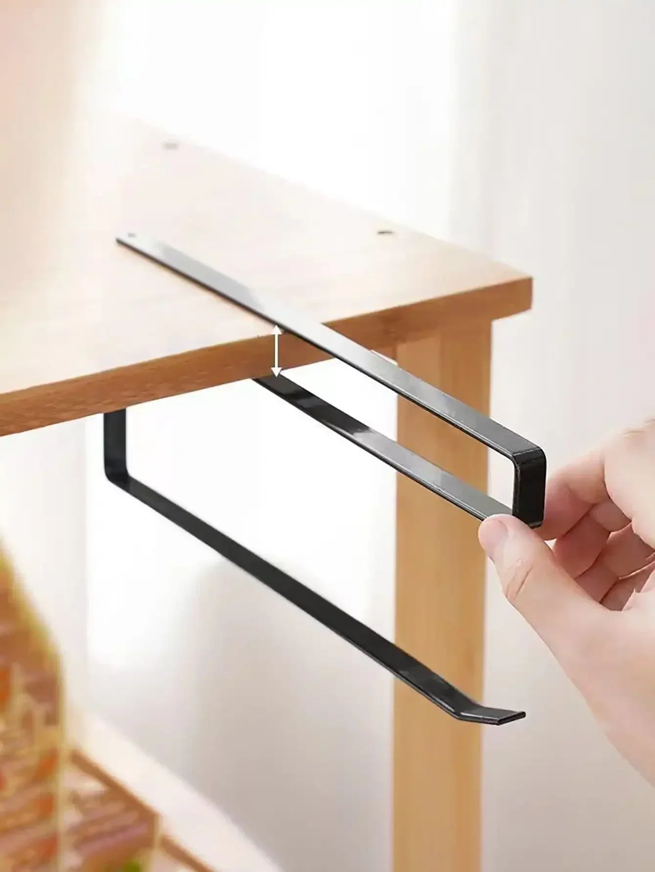 Hängender Küchenpapierhandtuchhalter, Rollenpapier, Kunststofffolie, Lappen-Organizer-Rack, für Küche, Schränke, Badezimmer-Organizer-Rack