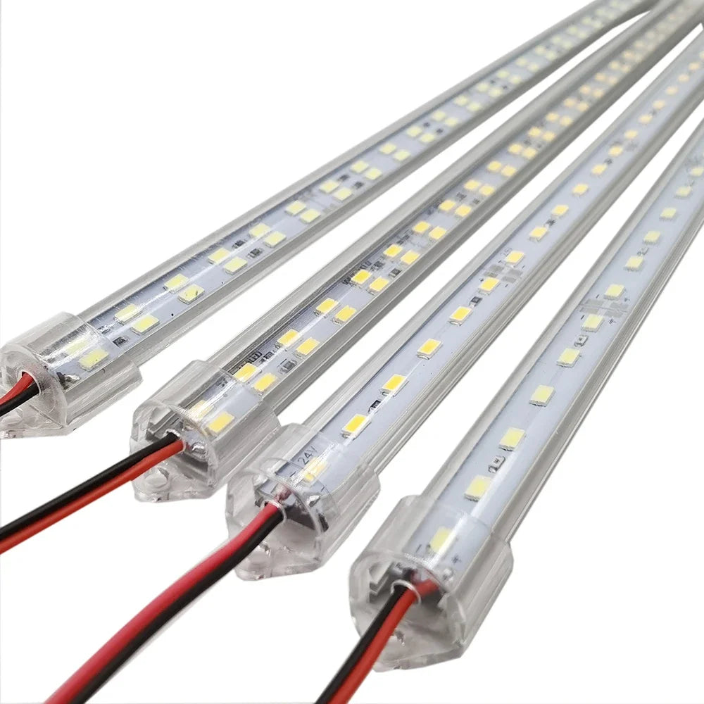 1PCS 12V/24V 24/48 LED Light Strip 330X15MM Hard Rigid Tube Bar Lamp IP65 Waterproof 5730-led bead Lights Strips For DIY.