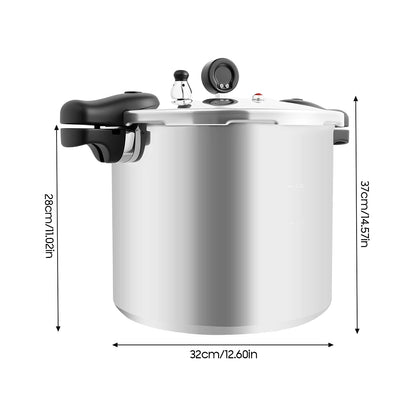 23Qt Explosion Proof Pressure Cooker Fast Heating for Gas Electric Stoves Large Capacity for Apartments Camping RV Kitchen.