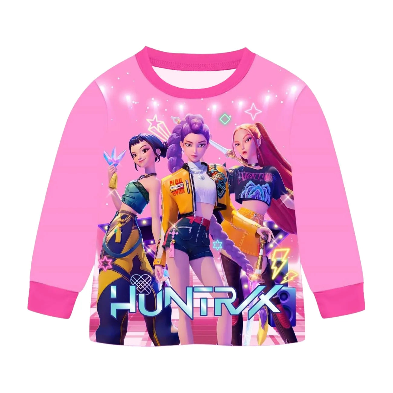 Movie Kpop Demon Hunters Kids Clothes Set Pajamas Sets Boys Daily Nightgowns Girls Long Sleeve T Shirt+Pants 2pcs Set.