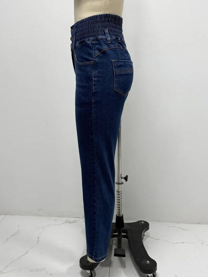 High Waist Elastic Denim Jeans Slimming Sexy Hot Girl Butt Lifting Long Pants Trendy Women's Fashion from Mainland China.