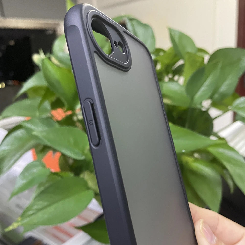 Frosted Translucent Case for iPhone 16E Matte Hard Cover Drop Protection Shockproof Frosted Translucent Phone Cover Anti-Scratch.
