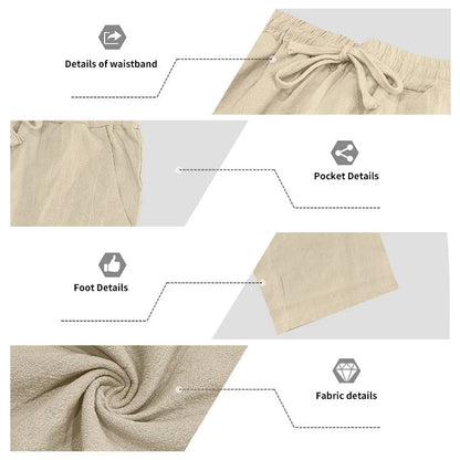 Cross-border Autumn Linen Men's Casual Suit Loose Hooded Henley Shirt Long Sleeve Pants Suit