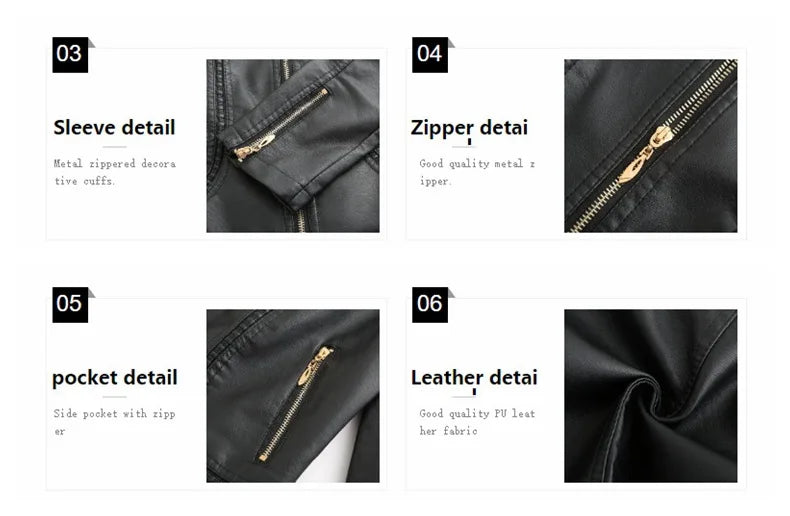 Women's Elegant Stand-up Collar Solid Jacket 2022 Female Three-dimensional Pattern Coat S-4XL New Pu Faux Leather Jacket Women.