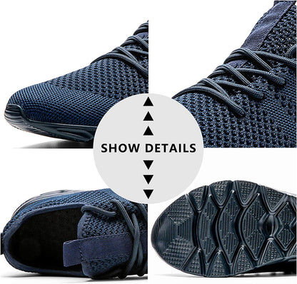 2024 Trend men's casual shoes light sneaker white large size outdoor breathable mesh fashion sports black running tennis shoes.