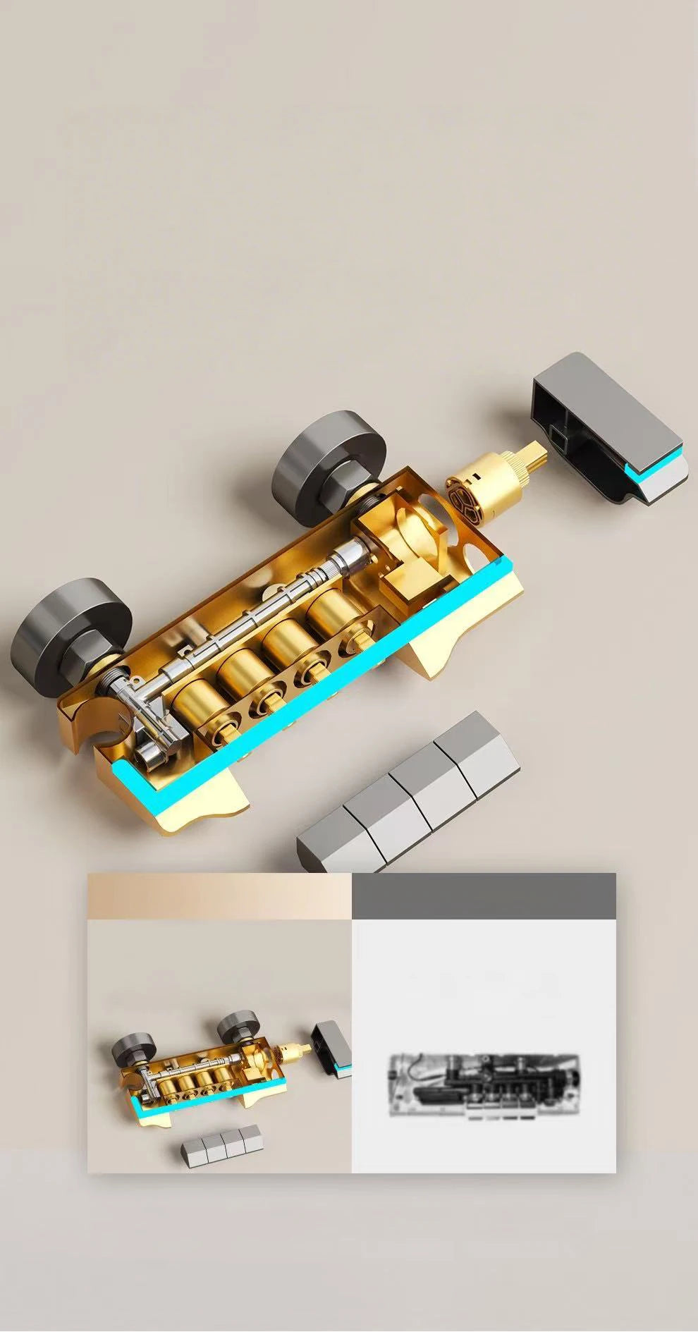 Bathroom Shower System Brass Mirror Surface Temperature-Controlled for Bathtub Faucet with Digital Display, LED Strip