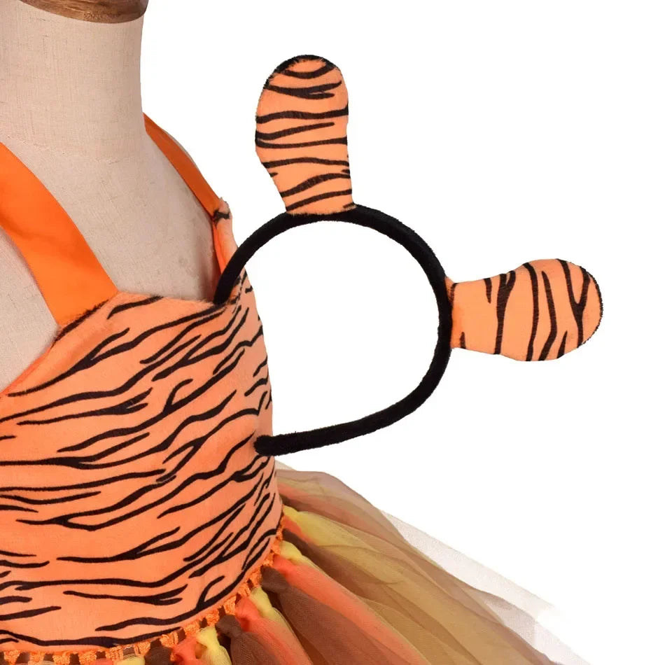 Halloween Tier Cosplay Kostüm für Kinder Wald Thema Kühe Tiger Giraffe Leopard Zebra Tutu Kleider Performance Tanz Sets