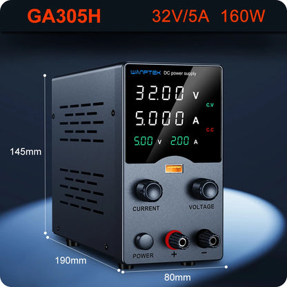 Wanptek Laboratory Power Supply 30V 5A 30V 10A 60V 5A 120V 3A  Adjustable with USB Output Display Lab Bench DC Power Supply.