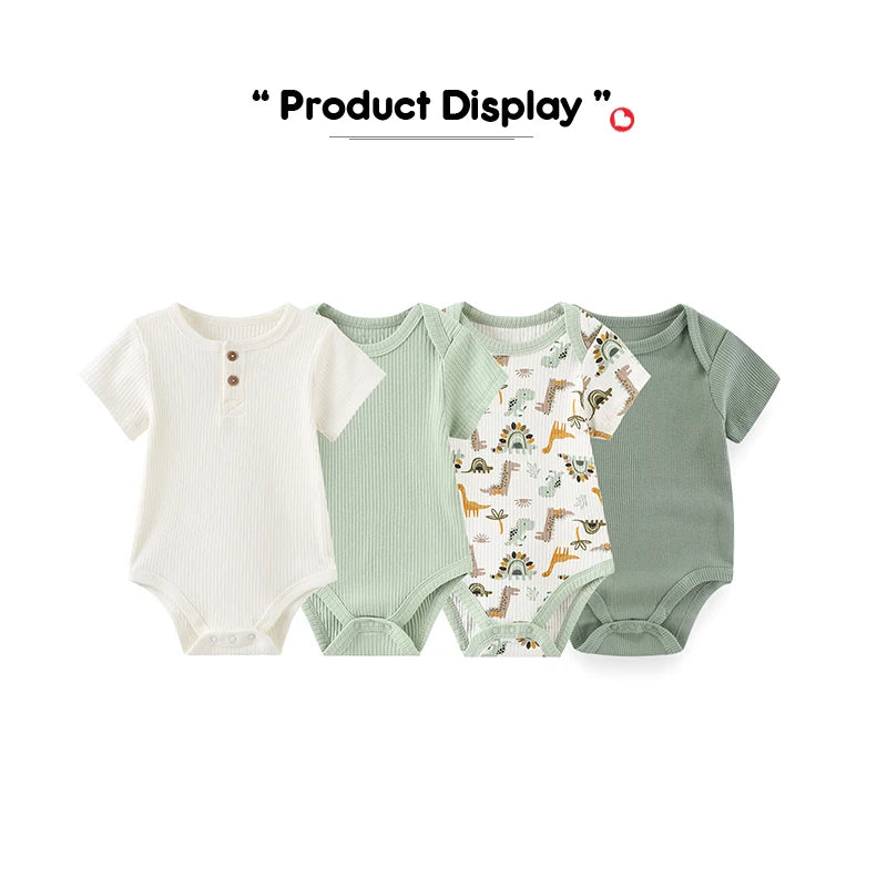 Kiddiezoom 4 Teile/los Unisex Baby Junge Mädchen Bodys Kurzarm Infant Onesies Erste Weihnachten Baby Kleidung.