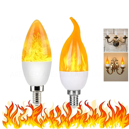 USB LED E27 Flamme Glühbirne Feuer E14 lampe Mais Birne Flackern LED Licht Dynamische Flamme Wirkung 3W 5W 7W 9W 110V-220v für Home Beleuchtung.