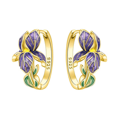 Original 2025 S925 Sterling Silver Zircon 18K Gold Lining Vintage Hoop Earrings for Women Birthday Party Wedding Gift Jewellery