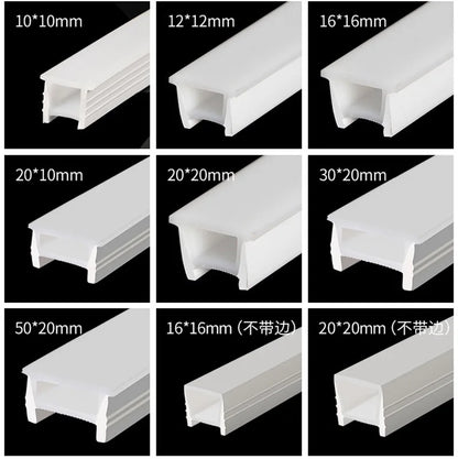 Flexible Embedded LED Neon Tube Silica Gel Covering Silicone Diffuse Channel DIY Outdoor Waterproof Strip Light WS2812B WS281.