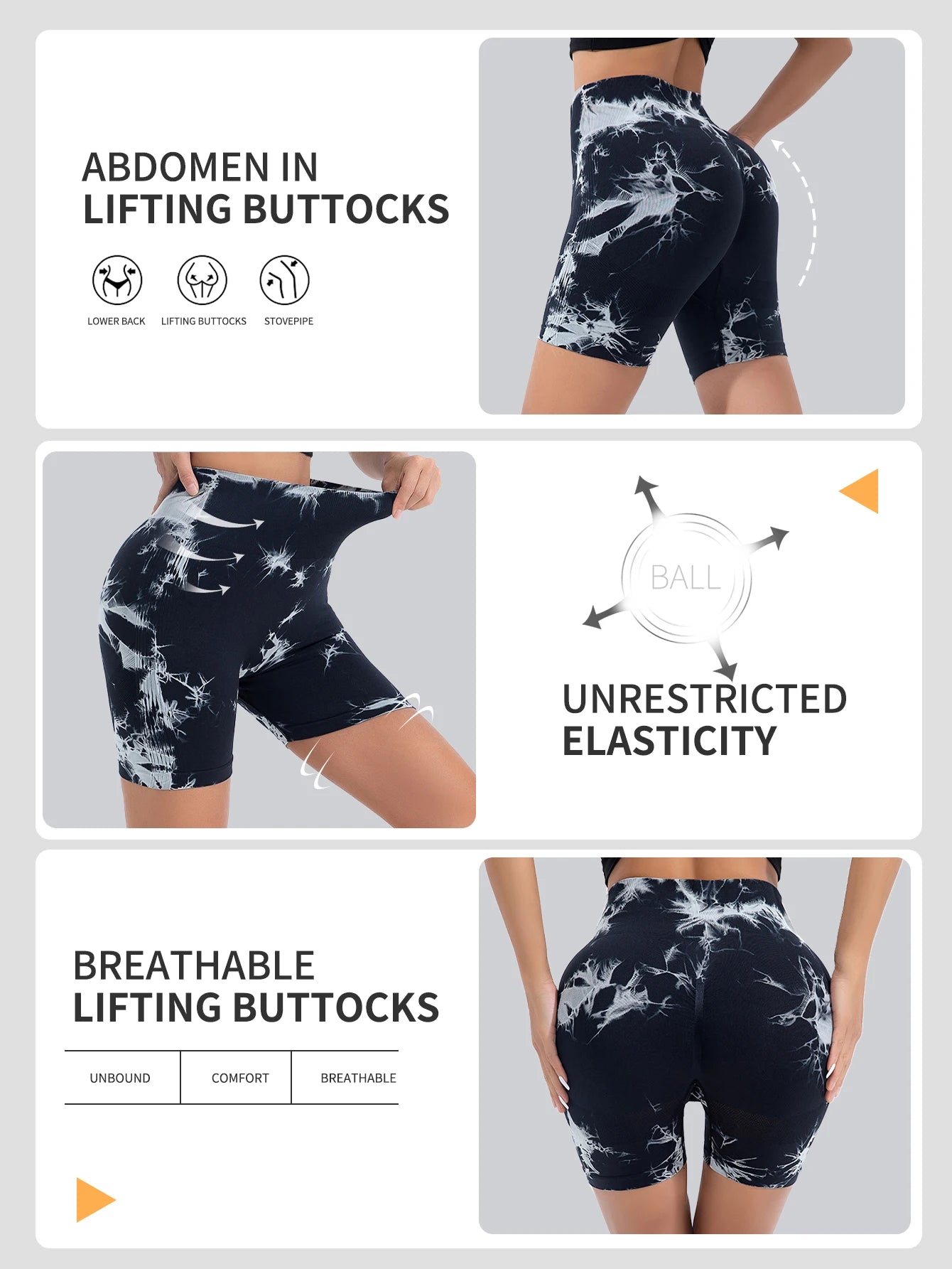 Tie Dye Seamless Leggings for Women High Waist Yoga Pants Scrunch Butt Lifting Elastic Tights Wide Waistband Sports Leggings.