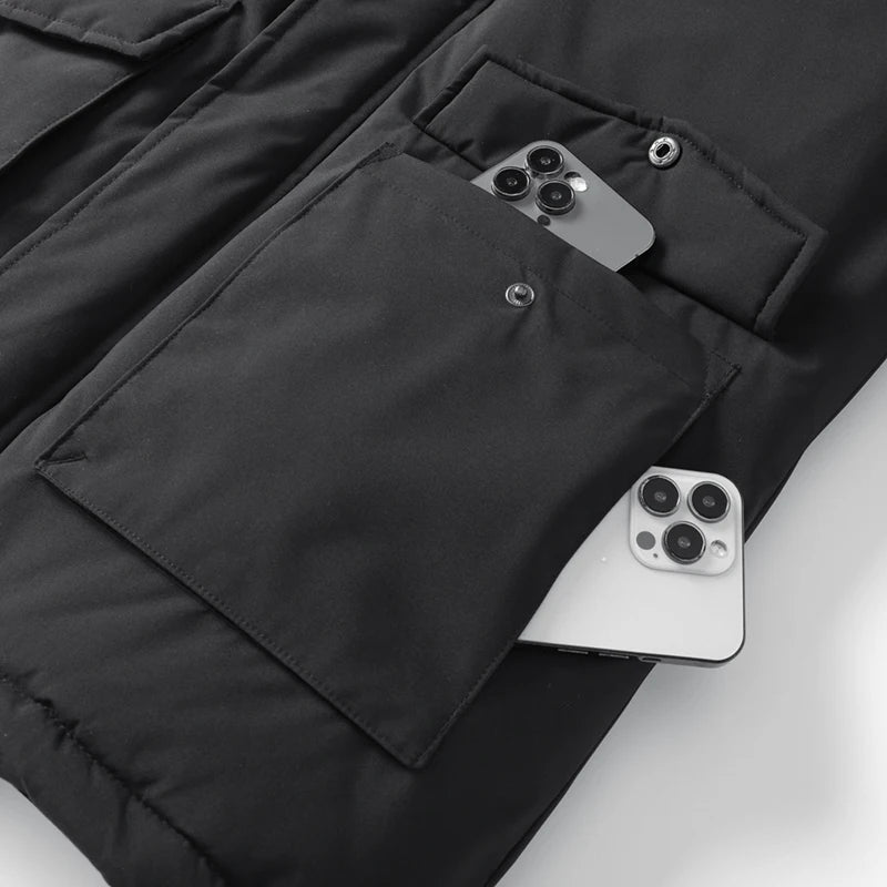 -15 Degree Winter New High Quality Thickened Cotton Warm Hooded Cotton Jacket For Men Loose Sports Windproof Oversized Jacket.