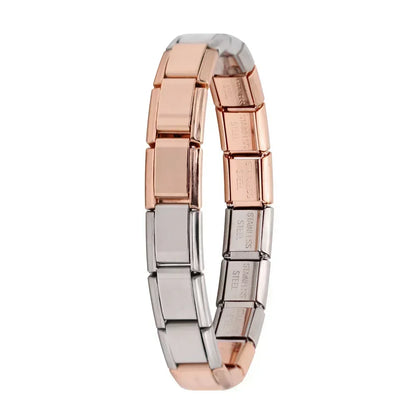 Hapiship New Women's Jewelry 9mm Width Itanlian Elastic Charm Bracelet Fashion Stainless Steel Bangle ST-.
