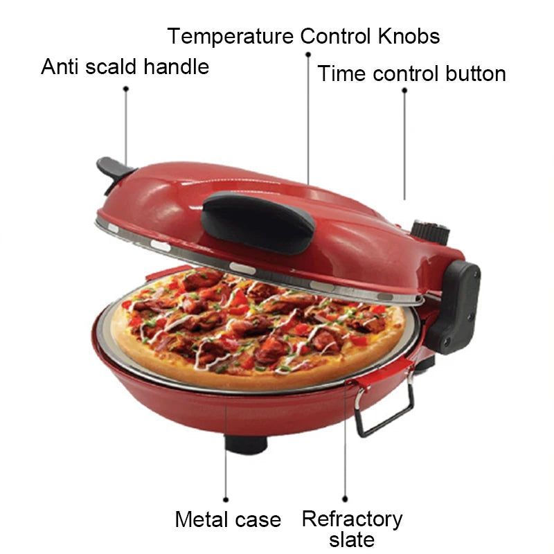 Elektrische Scone Maschine Pfannkuchen Backform 12 Zoll handgemachte italienische Pizza ofen Crêpe Bratpfanne Brot Abtauen Grill Herd Röster