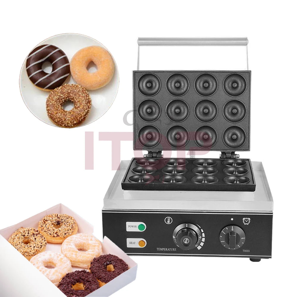 ITOP Commercial Electric Waffle Machine Sandwich Plum Crisp Donut Maker Food Shaper French Waffle Maker Non-stick Coating