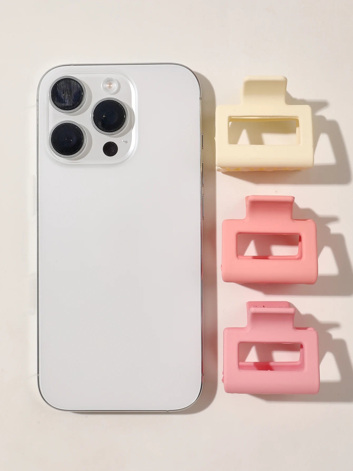 4 Pack Medium Small Hair Clips for Women, Claw Clips for Thick Thin Hair, Strong Hold Square Jaw Clips.