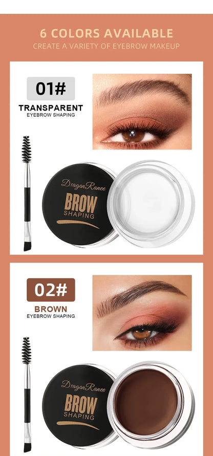 Matte Brown Black Wild Eyebrow Cream 3D Natural Tint Eyebrow Enhancers Gel Wax Waterproof Lasting Eye Makeup Cosmetic Tools.