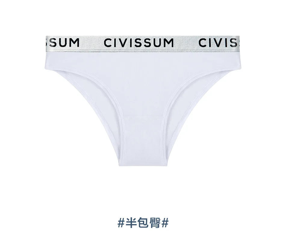 Jacquard Women's Panties Cotton Women'S Low Rise Underwear Students Solid Color Half Hip Classic Basic Female Briefs.