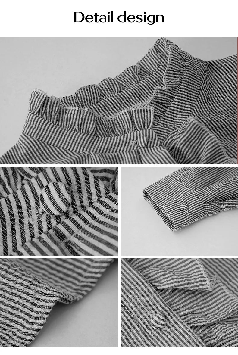 Women's Shirt Elegant Office Solid Color Long Sleeve Ladies Top Fashion Ruched Stand Collar Single Breasted Causal Simple Shirt.