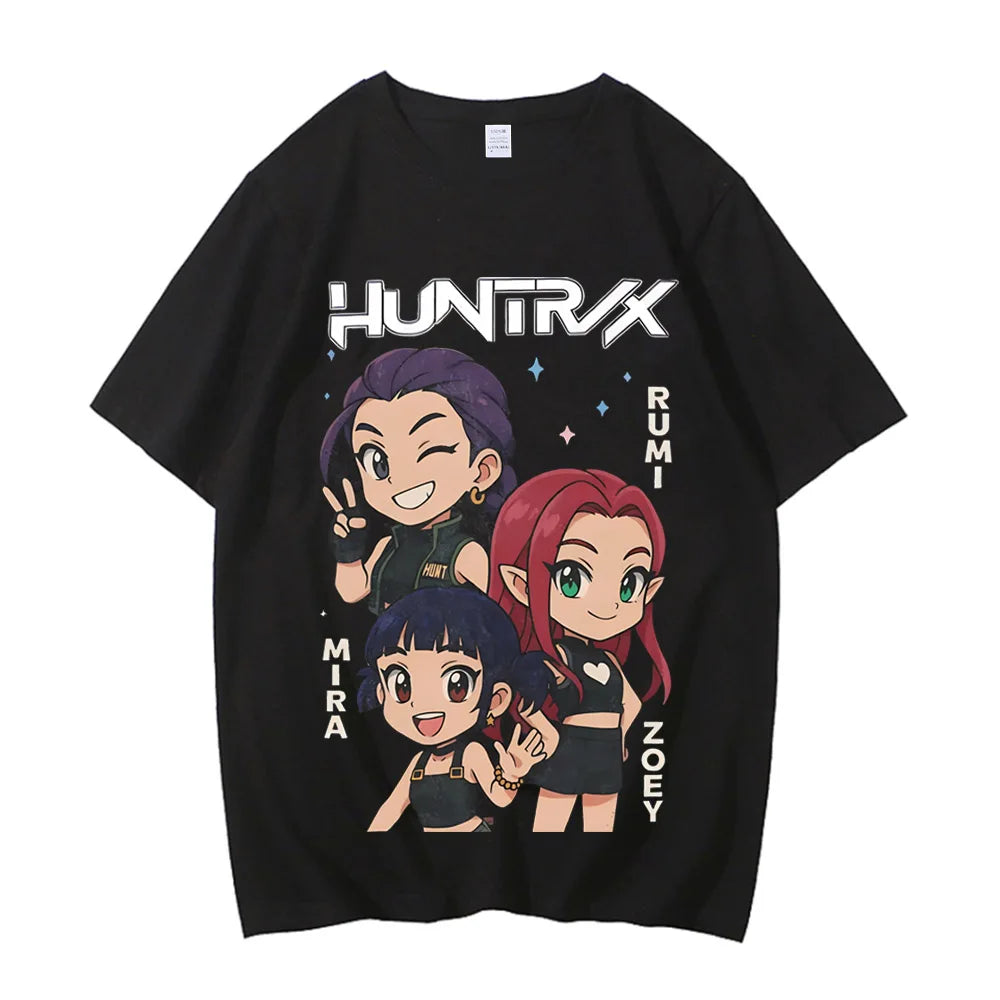 2025 Hot Cartoon KPop Demon Hunters Tiger T-shirt Harajuku O-neck Casual Shirt High Quality Cotton T Shirt Y2k Streetwear.