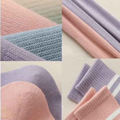 4 Pairs Yoga Socks for Women Professional Non-slip Silicone Mid-tube Pilates Socks Indoor Fitness Gym Dance Sports Floor Socks.