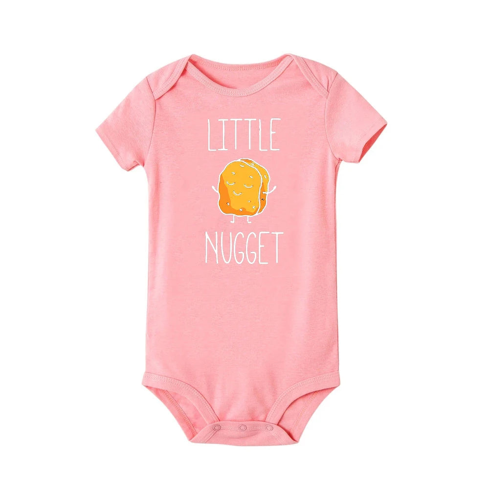 Little Nugget Baby Ankündigung Neugeborene Baby Bodys Sommer Jungen Mädchen Strampler Körper Schwangerschaft Offenbaren Kleidung Säugling Dusche Geschenk.