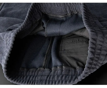 Herren-Freizeithose, verdickt, gerades Bein, warm, Herbst-Winter-Oberbekleidung, modisch, vielseitig, lockere Passform, sportlicher Stil