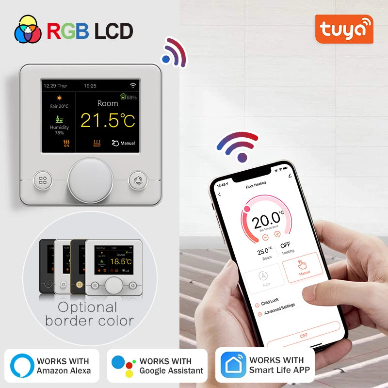 Tuya Wifi Heating Thermostat Smart Thermostat Gas Boiler  Floor Heating Termostato Digital Temperature Controller Smart Life Ale.