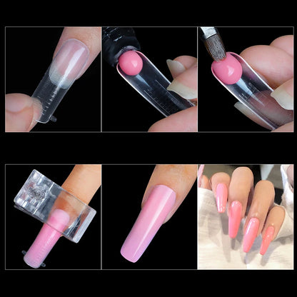 Extension False Nails Art Tips Acrylic Fake Finger Gel Polish Mold Sculpted Full Cover Press on Nails Manicures Accessories Tool.