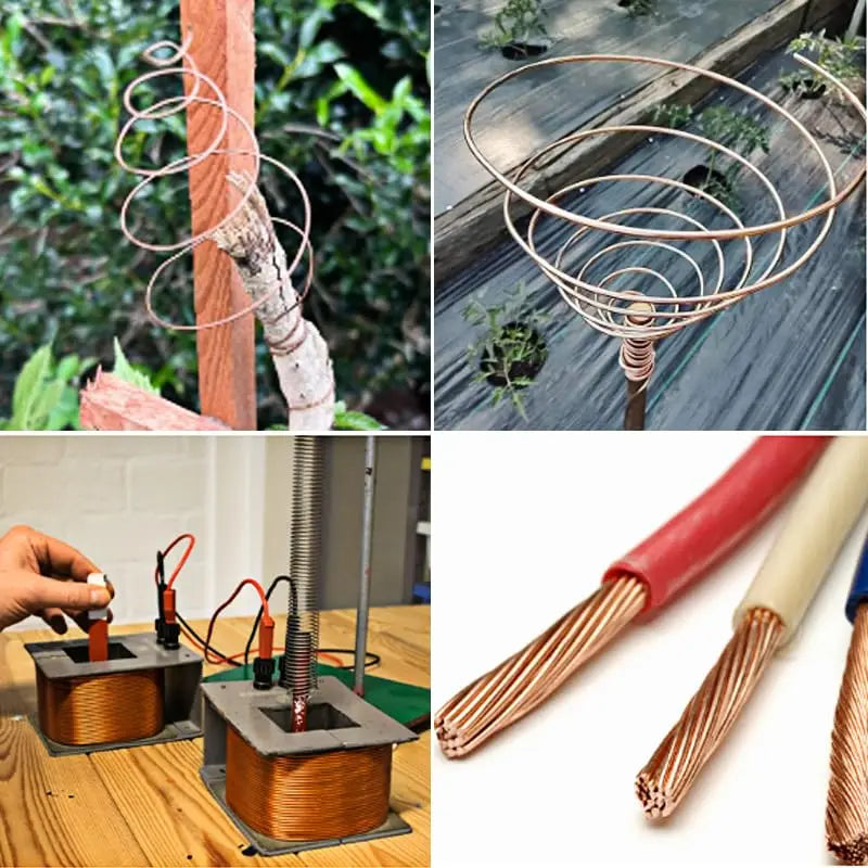 10M T2 Pure Copper Wire Round Coil Conductive Bare Copper Cable Wires for Electric Wire DIY Craft 0.3/0.5/0.8/1/1.2mm.