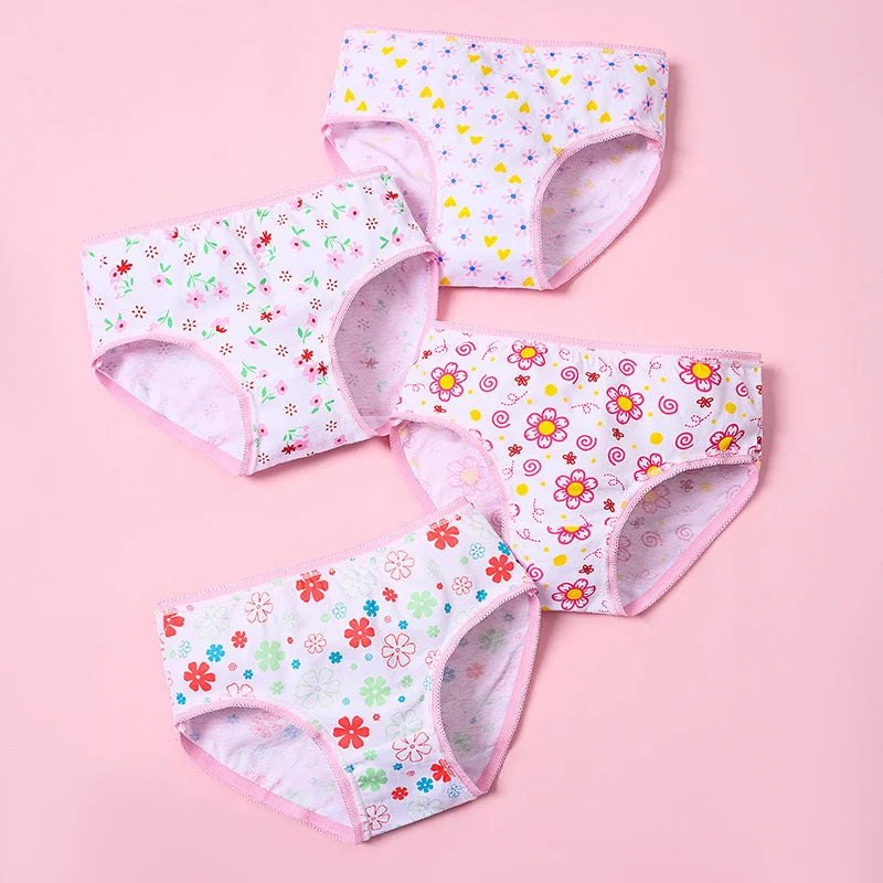 3/6/12 Pcs Cotton Panties Sets Girls Kids Short Briefs Children Underwear Child Cartoon Shorts Underpants Lace Panties Cute New.