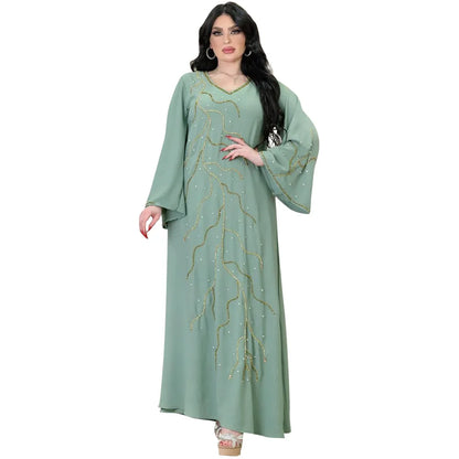 Kaftan Eid elegante muslimische Frauen Kleid Ramadan Party Dubai Abaya Truthahn Islam lange Abendkleider Musulmane elegante Vestidos.