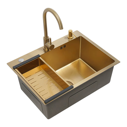 60 x 45 Zoll Edelstahl-Küchenspüle ohne Logo, rechteckige Spüle mit Abtropfkorb für Toiletten, Badezimmer, Waschräume