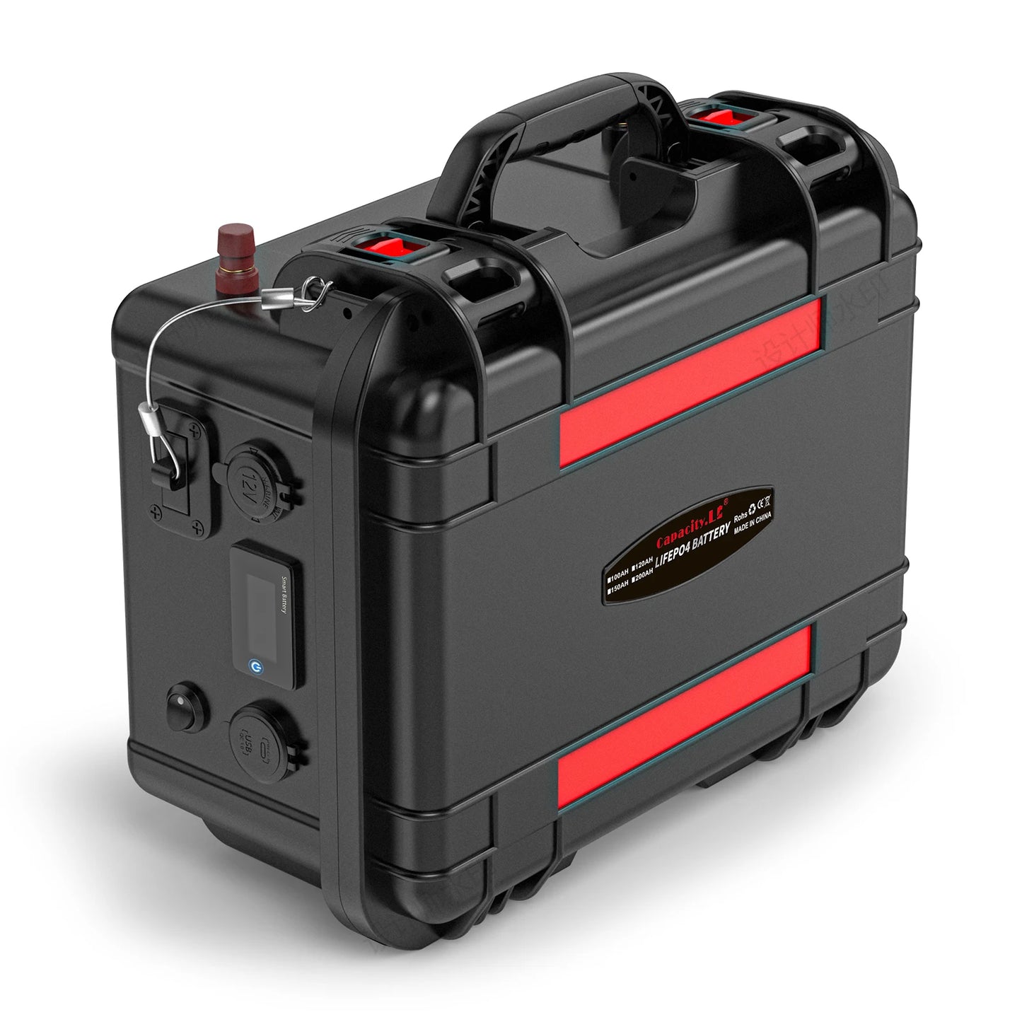 New12V100Ah LiFePo4 Battery 120AH 150AH200AH 12v Rechargeable Lithium Battery Pack300A With Bluetooth BMS for Comping Solar Boat.