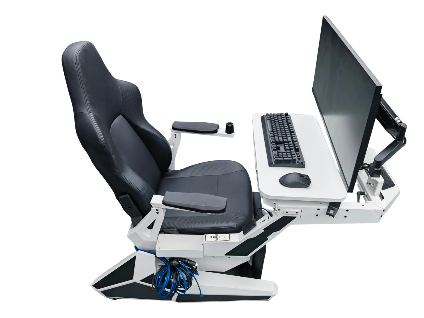 EASE POD PRO Günstiger, bequemer Computer-Cockpit-Zero-Gravity-Stuhl, ergonomischer Stuhl, Arbeitsplatz für 1–2 Monitore