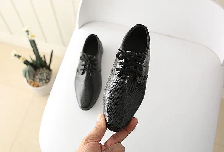 Iawesome Boys Leather Shoes Kids Flats Lace-up Children's Wedding Shoes For Toddlers Boy Big Boys Fashion For Performance.