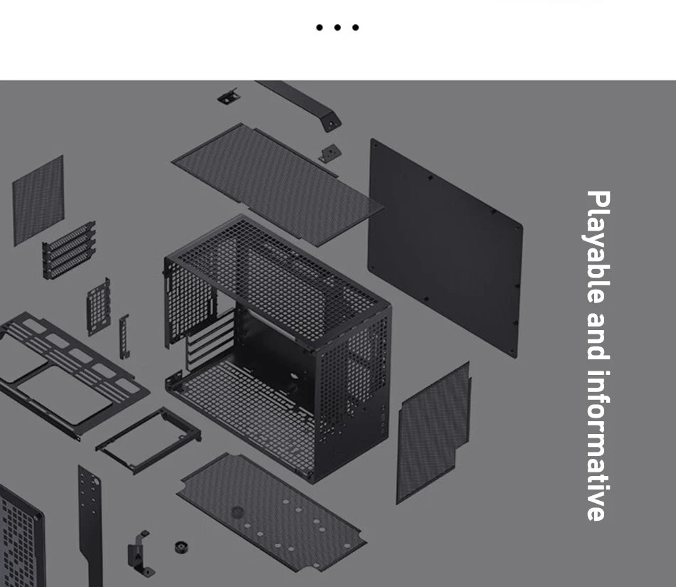 JONSBO Z20 MATX Case Detachable Handle Supports 240 Water-cooled 363mm Graphics Card Side  Transparency Desktop Mini PC Chassis.